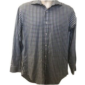 Esquire Men's Plaid Non Iron Casual Button Down Shirt Long Sleeve Slim Fit 15.5